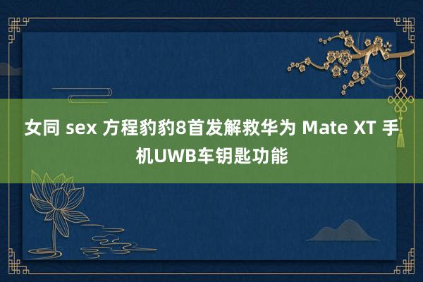 女同 sex 方程豹豹8首发解救华为 Mate XT 手机UWB车钥匙功能