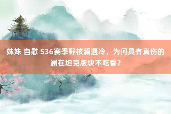 妹妹 自慰 S36赛季野核澜遇冷，为何具有真伤的澜在坦克版块不吃香？