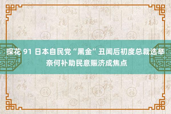 探花 91 日本自民党“黑金”丑闻后初度总裁选举 奈何补助民意赈济成焦点