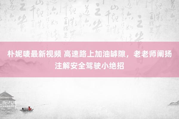 朴妮唛最新视频 高速路上加油罅隙，老老师阐扬注解安全驾驶小绝招