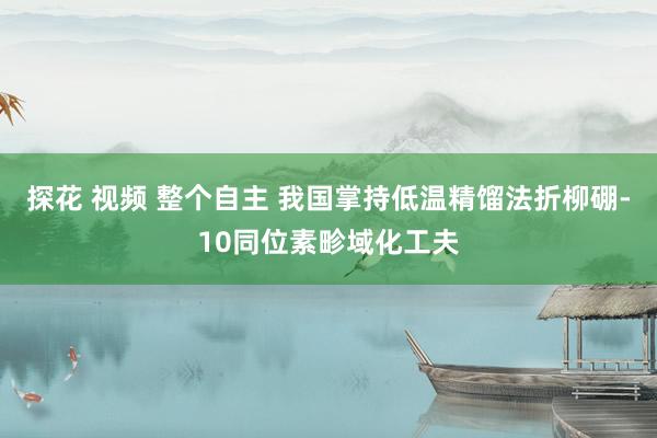 探花 视频 整个自主 我国掌持低温精馏法折柳硼-10同位素畛域化工夫