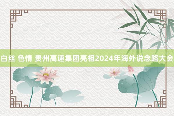 白丝 色情 贵州高速集团亮相2024年海外说念路大会