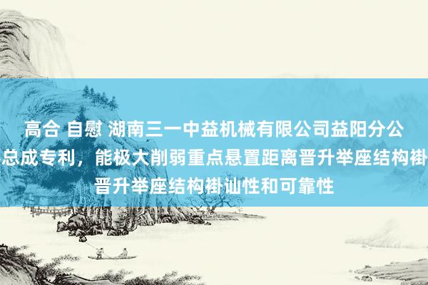 高合 自慰 湖南三一中益机械有限公司益阳分公司央求变速器总成专利，能极大削弱重点悬置距离晋升举座结构褂讪性和可靠性