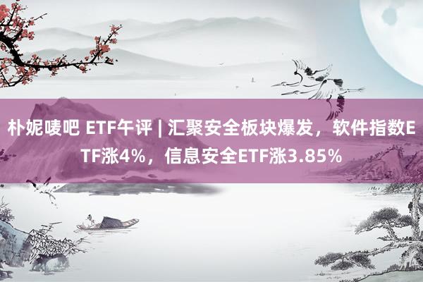 朴妮唛吧 ETF午评 | 汇聚安全板块爆发，软件指数ETF涨4%，信息安全ETF涨3.85%