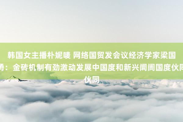 韩国女主播朴妮唛 网络国贸发会议经济学家梁国勇：金砖机制有劲激动发展中国度和新兴阛阓国度伙同