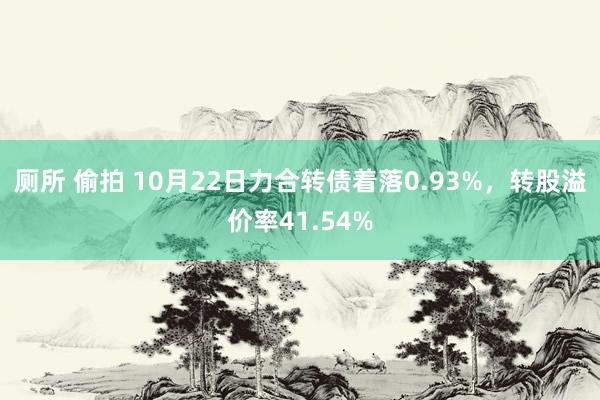 厕所 偷拍 10月22日力合转债着落0.93%，转股溢价率41.54%