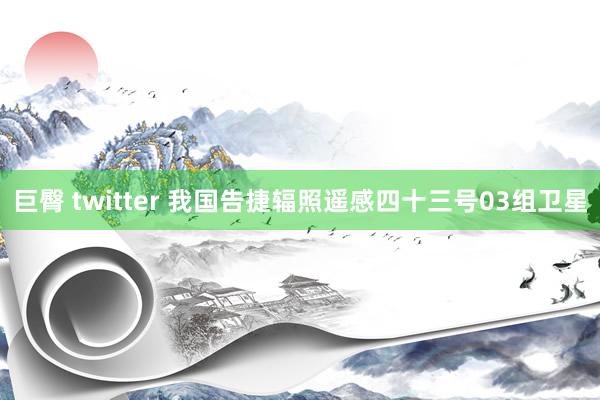 巨臀 twitter 我国告捷辐照遥感四十三号03组卫星